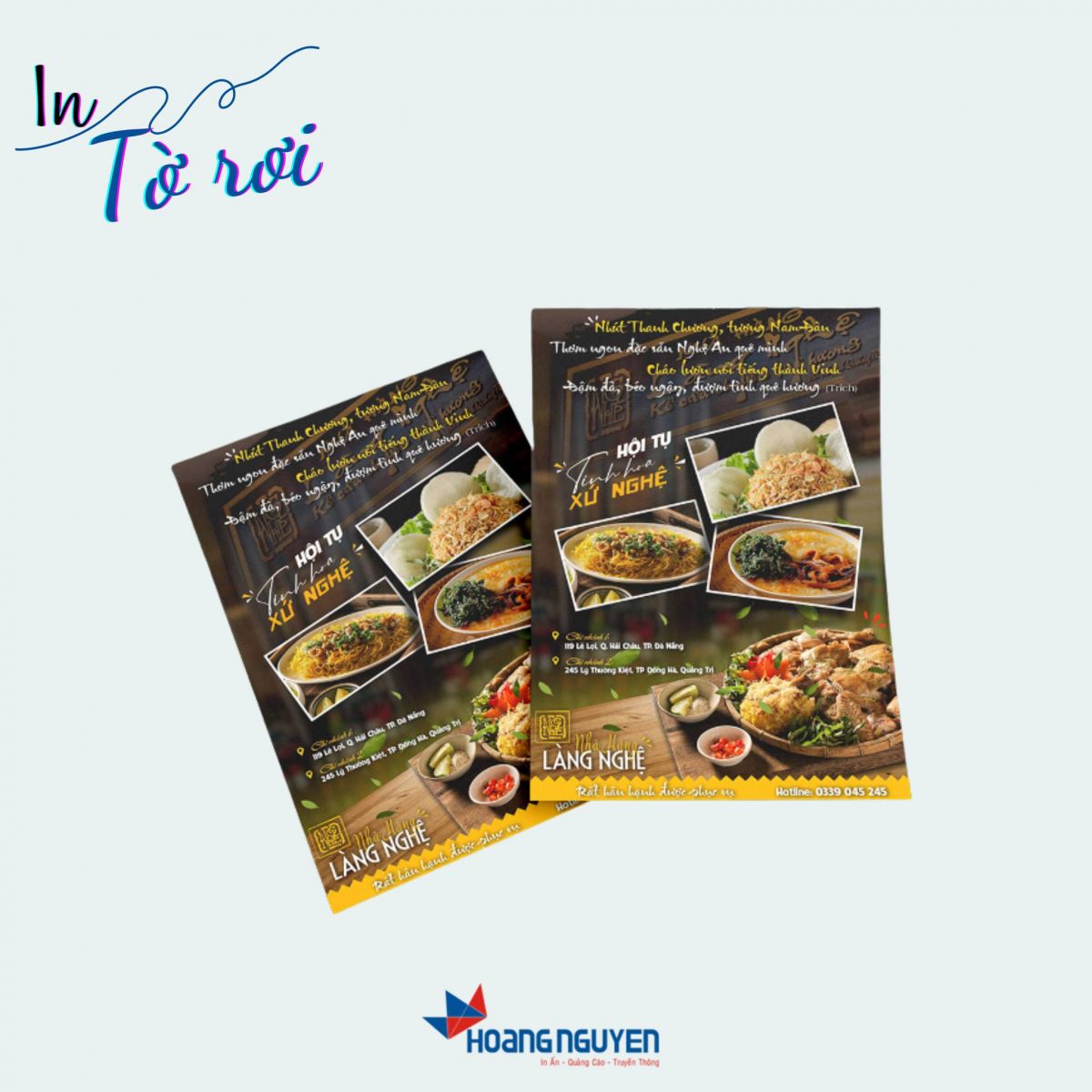 Mẫu in tờ rơi theo yêu cầu tại Hoàng Nguyễn